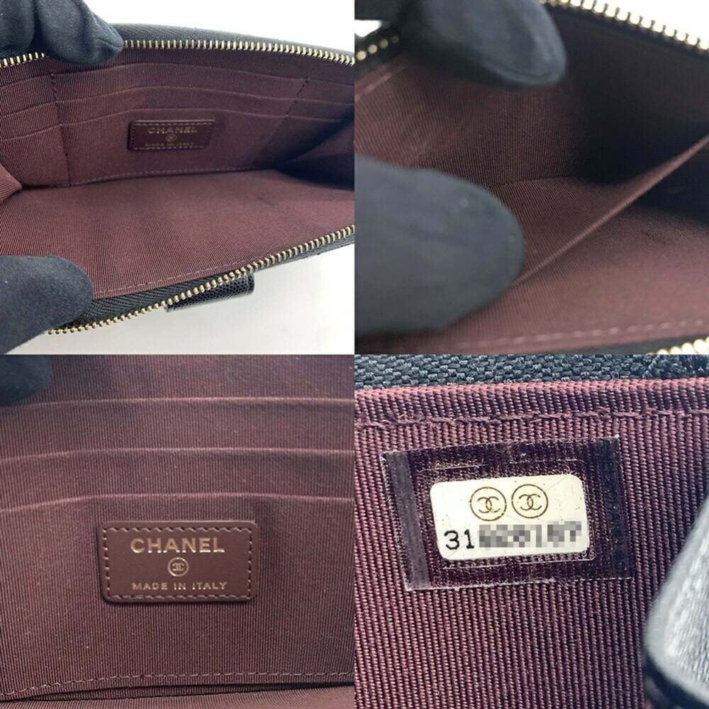 CHANEL Black Caviar Leather Pouch - Picture 6 of 6